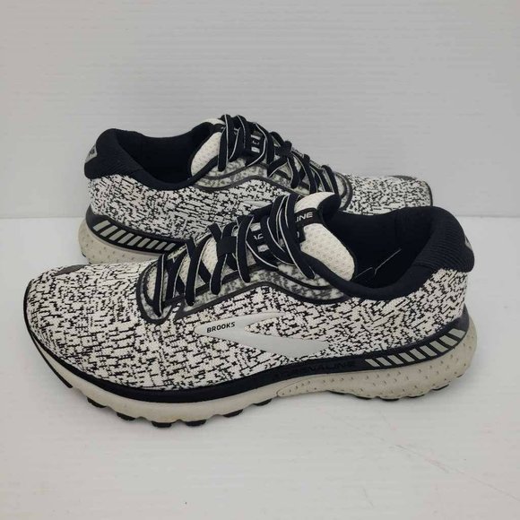 Brooks Womens Adrenaline GTS 20 Running Shoes White Black 1202961B167 Knit 8.5B - Picture 7 of 16